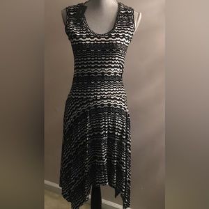 NWT BCBG MAXAZRIA Black asymmetric sleeveless dress